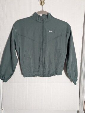 Nike Sportswear Kids Girls Oversized Lightweight Jacket Green Size M FZ5557-338